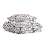 Teenage bedding set CATS ROSE / peas on pink / - image-0